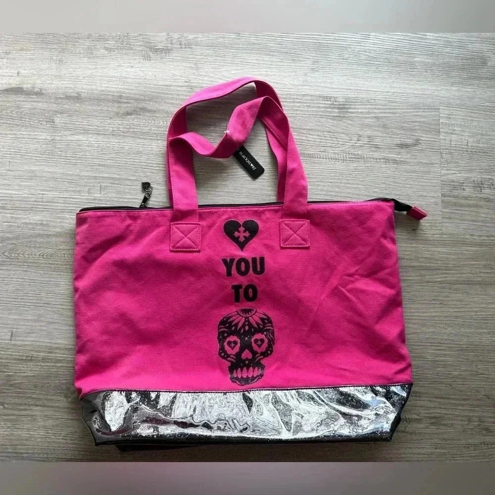 DEADSTOCK Blackheart Hot Topic Skull tote bag